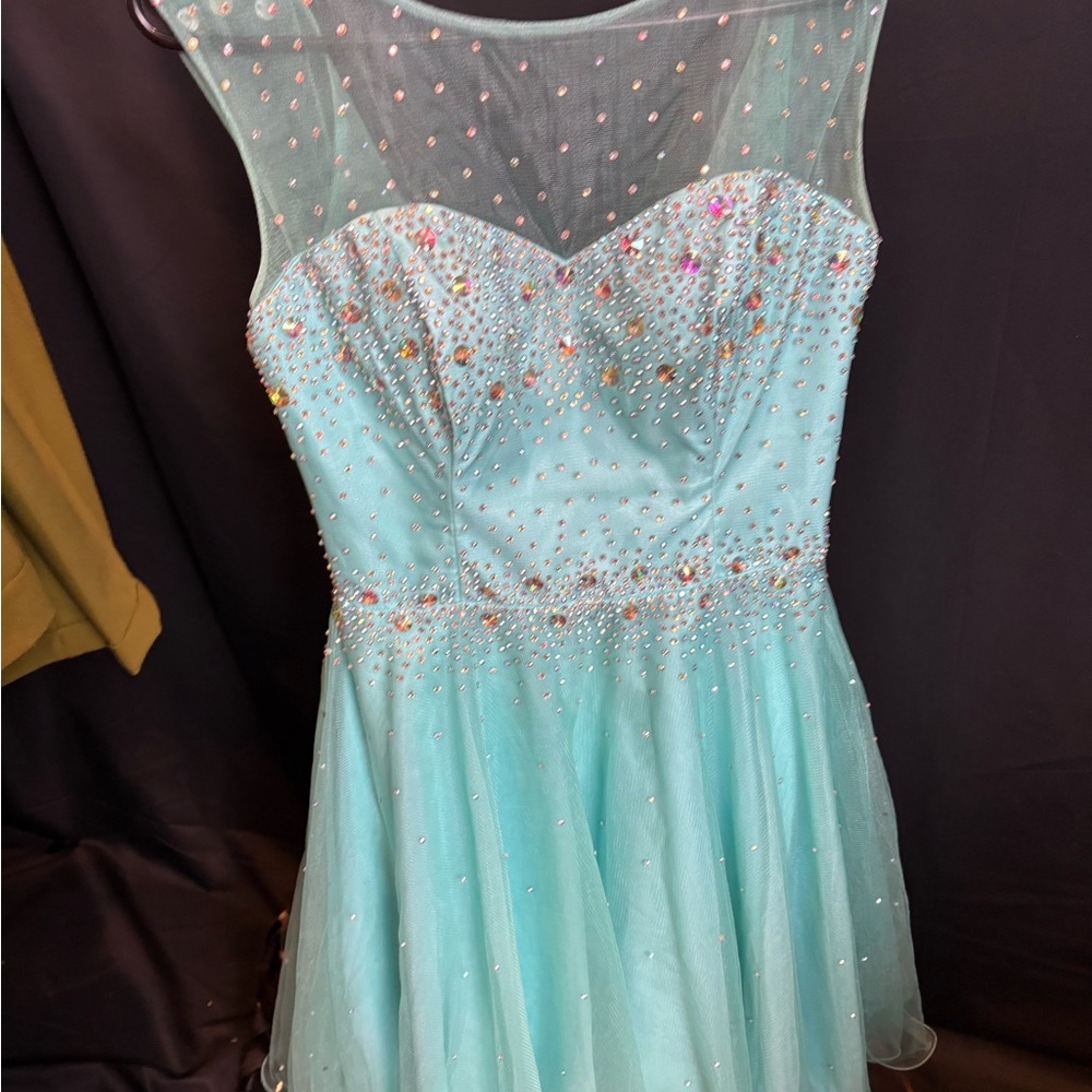 Sparkling Aqua Tulle Dress